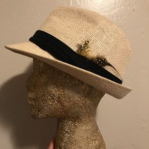 Straw fedora hat by The Hatter Company